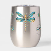 Goud en Aqua Dragonflies Collage (Voorkant)