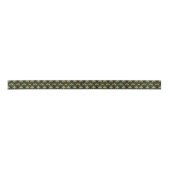 Goud en blauw Art Deco-patroon op zwart Lint (Voorkant)