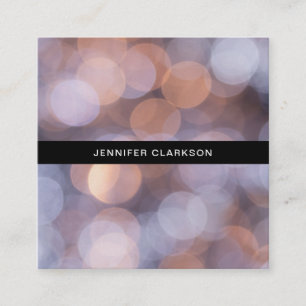 Goud en blauw bokeh professionele fotograaf vierkante visitekaartje