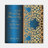   goud en blauw gelooid Jubileum Magneet (Voorkant)