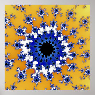 Goud en blauw oog poster
