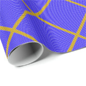 Goud en blauw opvulpapier cadeaupapier (Rol Hoek)
