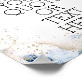 Goud en blauw schilderd Aangepast Poster van het C (Hoek)