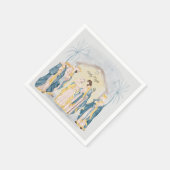 Goud en blauw servet (Hoek)