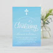 Goud en blauw Waterverf Kaart (Staand voorkant)