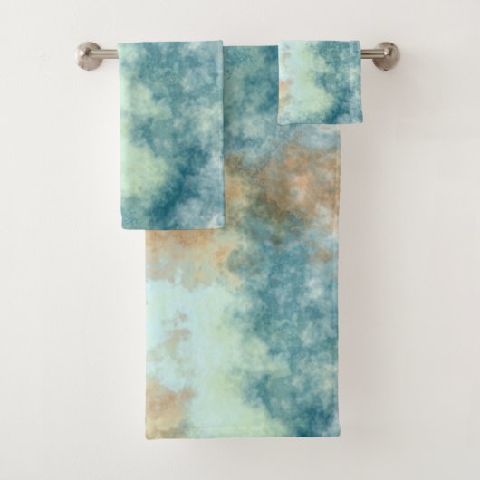 Goud en Blauwgroen bad Bad Handdoek (Insitu)