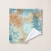 Goud en Blauwgroen bad Handdoek (Wasdoekje)