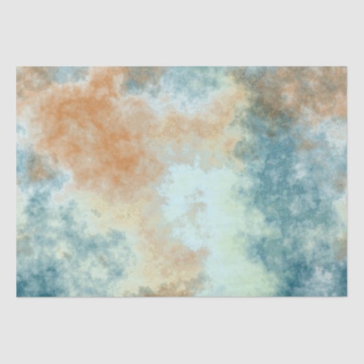 Goud en Blauwgroen bad Tissuepapier (Voorkant)