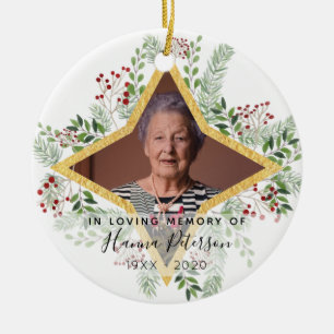 Goud en bloem keramisch ornament