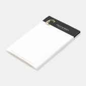 Goud en bloemen belettering Monogram Post-it Notit Post-it® Notes (Schuin)