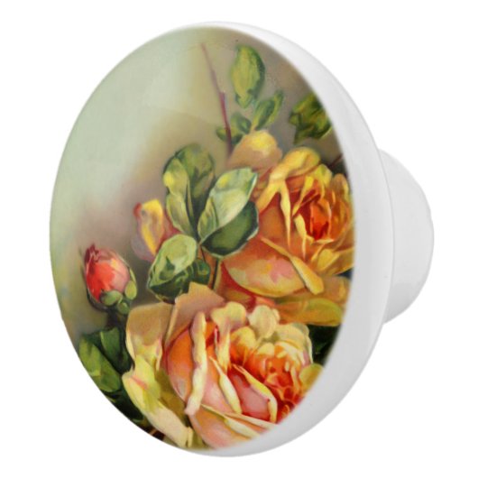 Goud en Blush Rozen Keramische Knop (Rechts)