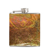 Goud en bolvormig geplateerd materiaal met een ink heupfles (Voorkant)