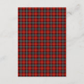 Goud en Bourgondië Plaid Bruiloft Informatiekaartje (Achterkant)