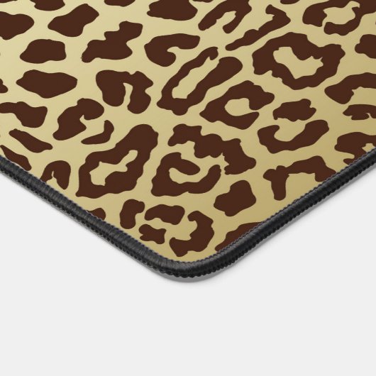 Goud en Bruin Dier Print Desk Pad (Hoek)