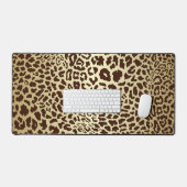 Goud en Bruin Dier Print Desk Pad (Keyboard & Muis)