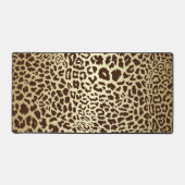Goud en Bruin Dier Print Desk Pad (Voorkant)