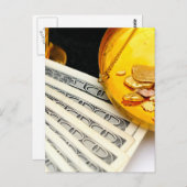 Goud en contant geld briefkaart (Voorkant / Achterkant)