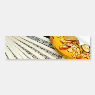 Goud en contant geld bumpersticker