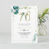 Goud en Eucalyptus 70ste verjaardagsfeestje Kaart (Staand voorkant)