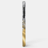 Goud en faux glitter op maat  Case-Mate iPhone case (Achterkant/links)