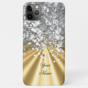 Goud en faux glitter op maat  iPhone 11 pro max hoesje