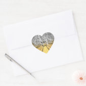 Goud en faux op maat hart sticker (Envelop)