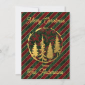 Goud en Fluweel Gepersonaliseerde Kerstmis Vlakke (Voorkant)