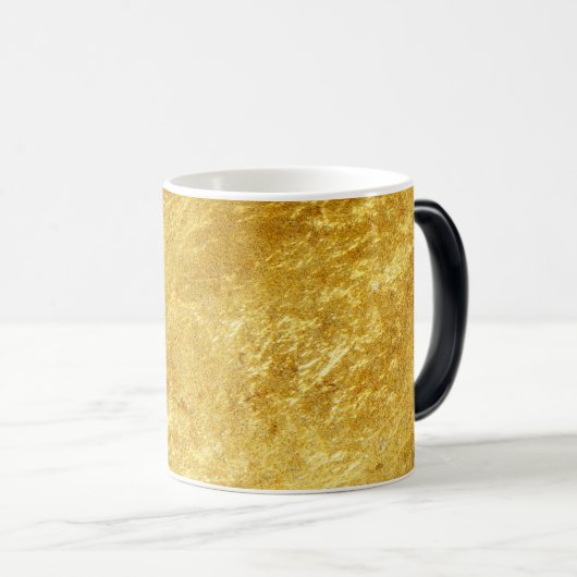 Goud en geel samengeperst marmerpatroon magische mok (Voorkant rechts)