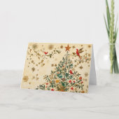 Goud en glitter kerstboom ontwerp kaart (Voorkant)