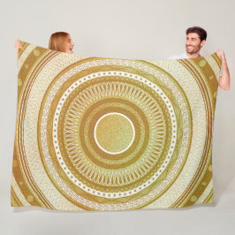 Goud en Glitter Mandala Fleece Deken