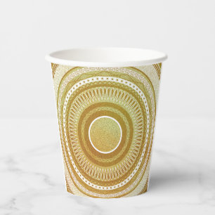 Goud en Glitter Mandala Papieren Bekers