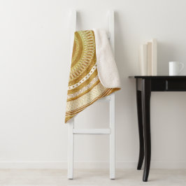 Goud en Glitter Mandala Sherpa Deken