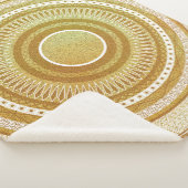 Goud en Glitter Mandala Sherpa Deken (3/4)
