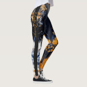 Goud en Glitter marmeren textuur gebeeldhouwde ser Leggings (Rechts)