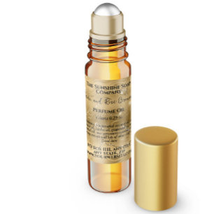 Goud en Glitter Parfum Rollerfles label