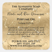 Goud en Glitter Parfum Rollerfles label (Voorkant)