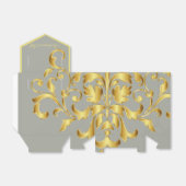 Goud en goudkleurige goudbruidsdoos bedankdoosjes (Uitgevouwen)