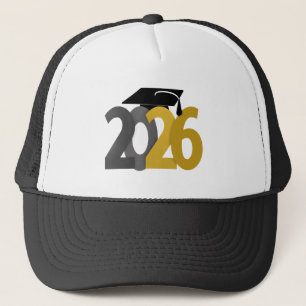 Goud en Grijs Afstudeerklas 2026 Trucker Pet