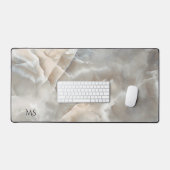 Goud en Grijs Marmer Bureaumat (Keyboard & Muis)