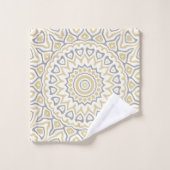 Goud en grijs Modern Mandala Bad Handdoek (Wasdoekje)