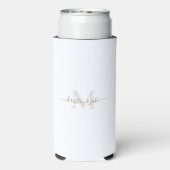 Goud en grijs monogram en Script-namen bruiloft (Seltzer Achterkant)