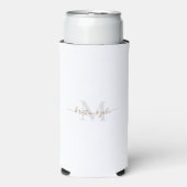 Goud en grijs monogram en Script-namen bruiloft (Seltzer Voorkant)