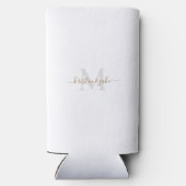 Goud en grijs monogram en Script-namen bruiloft (Achterkant)