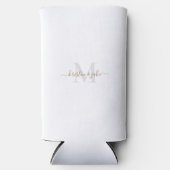 Goud en grijs monogram en Script-namen bruiloft (Voorkant)