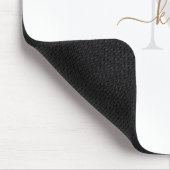 Goud en grijs Monogram-wasscript Muismat (Hoek)