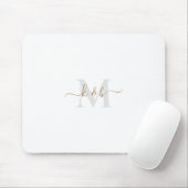 Goud en grijs Monogram-wasscript Muismat (Met muis)