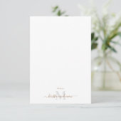 Goud en grijs Monogram White Weddenschap Bedankkaart (Staand voorkant)