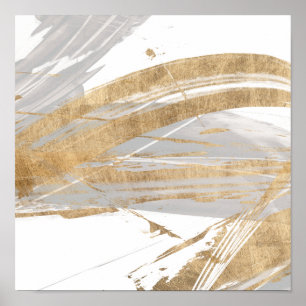Goud en grijs poster
