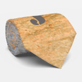 Goud en grijs Rust Sined Urban Grunge Stylish Stropdas (Opgerold)