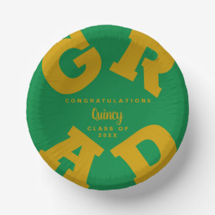 Goud en groen Afstuderen op maat Papieren Kommen